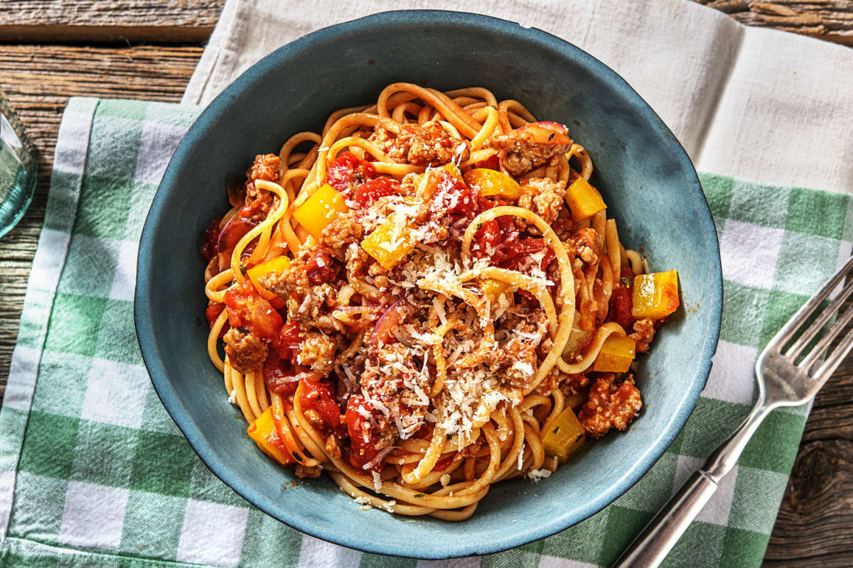 Linguines toscanes à la saucisse