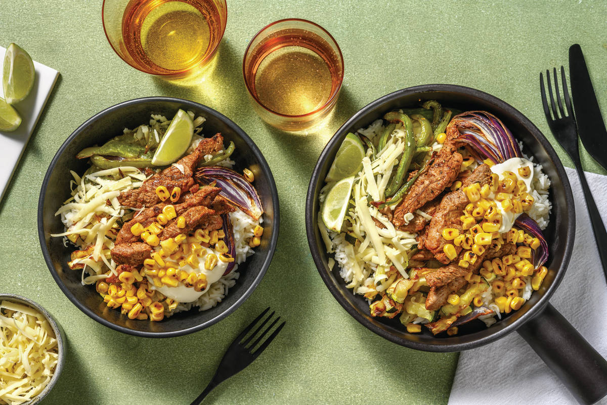 Loaded Beef Fajita Bowl Recipe HelloFresh
