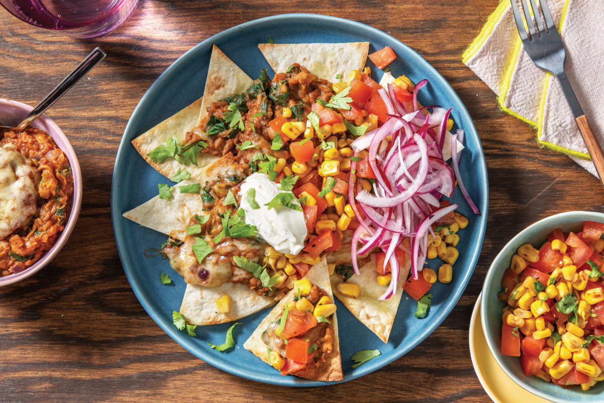 Loaded Mexican Lentil Nachos