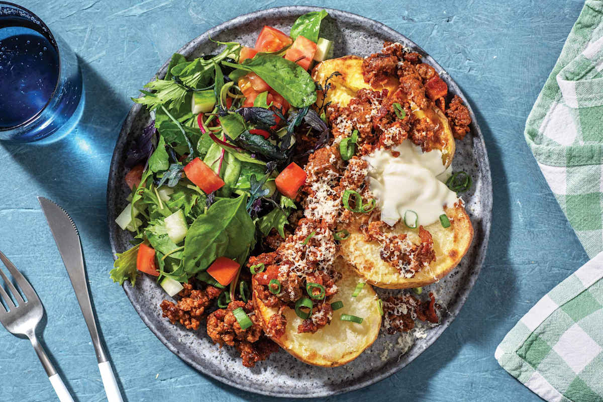 Loaded Beef & Bacon Jacket Potatoes