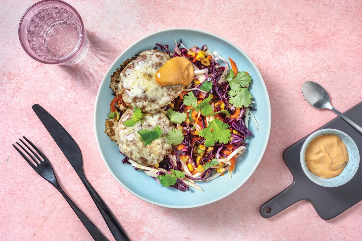 Cheesy Beef Burger Bowl