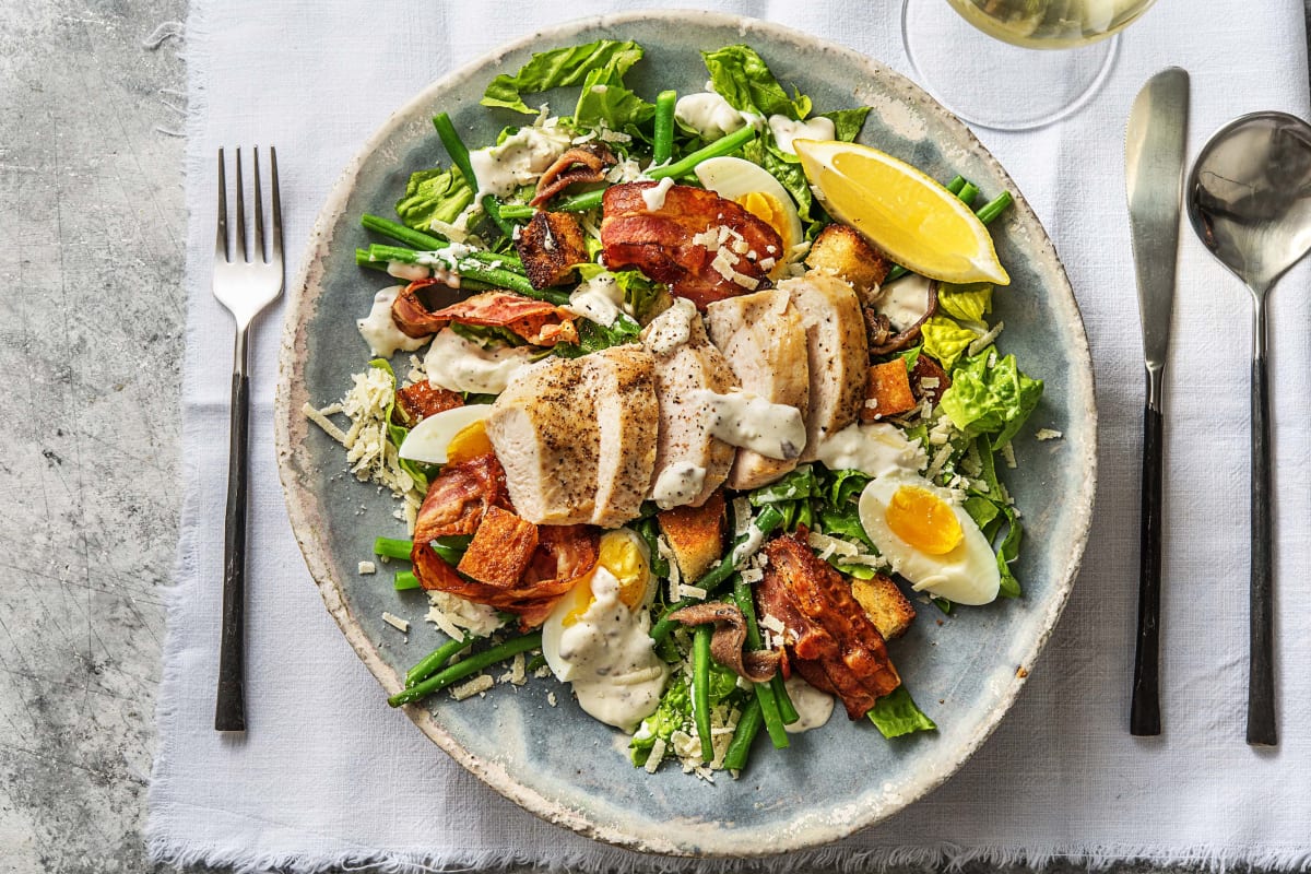 salade césar de luxe au poulet recette hellofresh