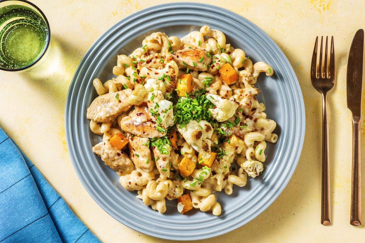 Macaroni au fromage et au poulet