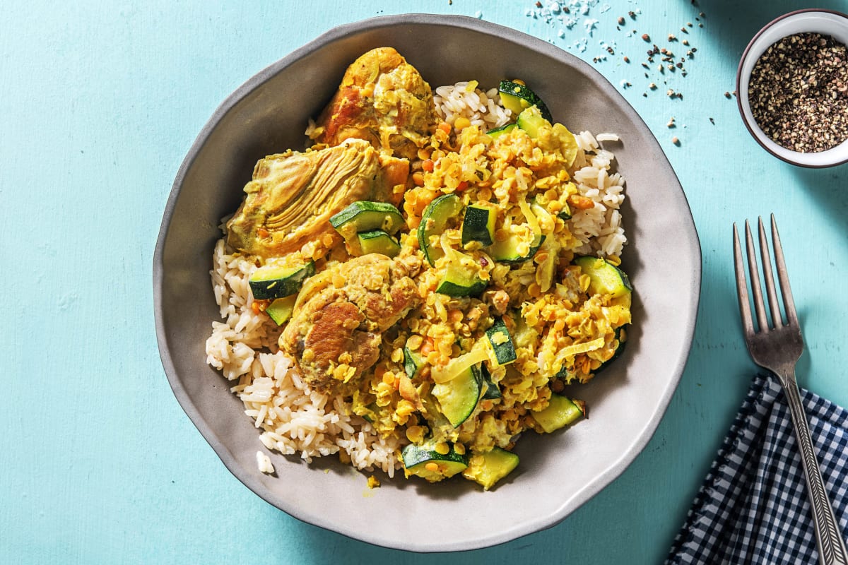 Malay Chicken and Red Lentil Curry