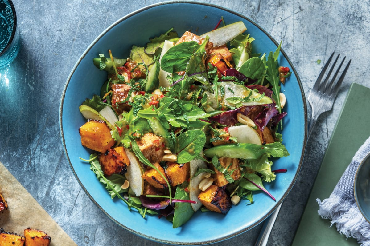 Malaysian Tofu & Sweet Chilli Pumpkin Salad