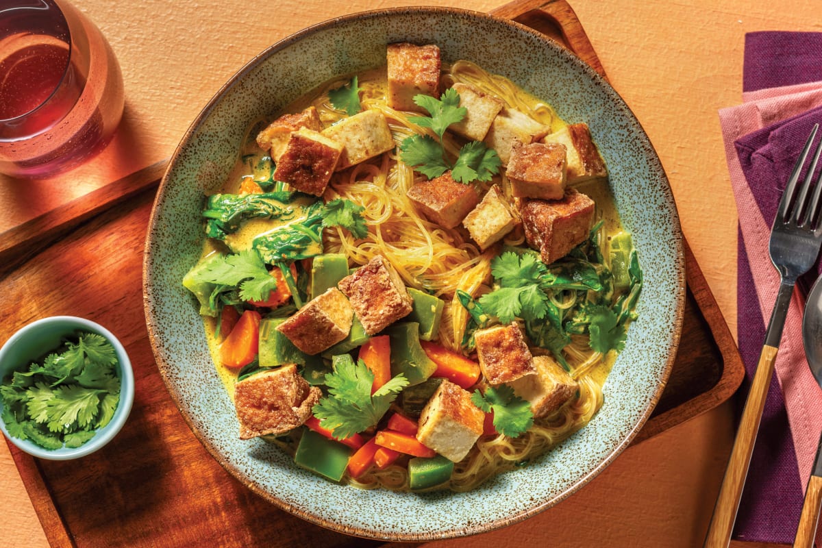 Quick Tofu Curry Vermicelli