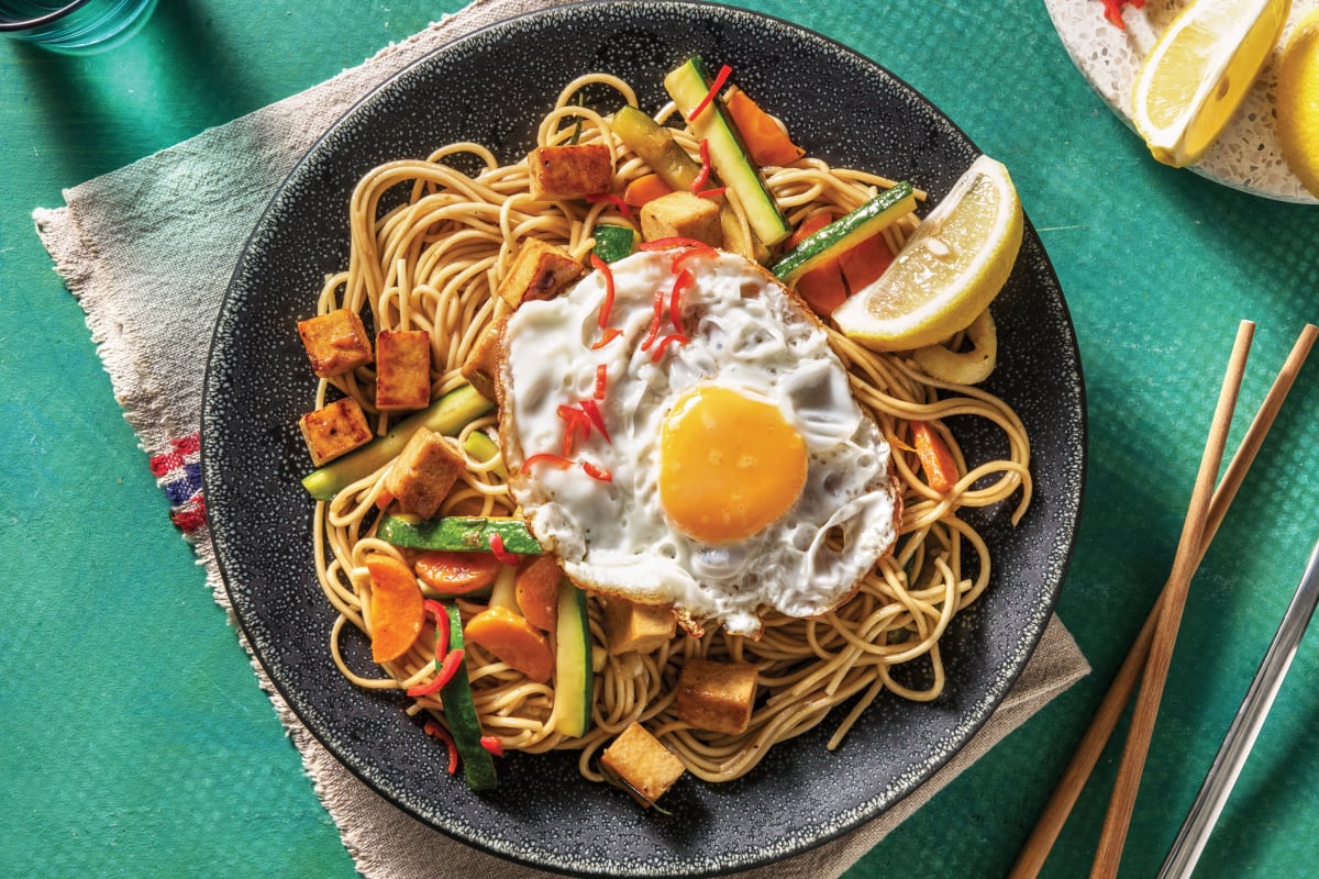 Malaysian Tofu Noodle Stir-Fry