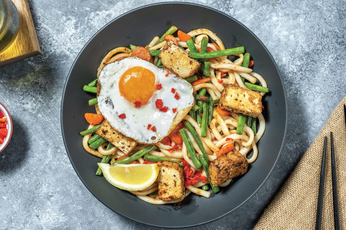 Malaysian Tofu & Noodle Stir-Fry