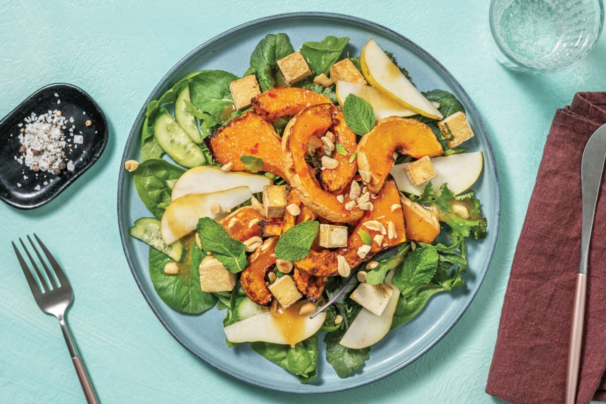 Tofu & Sweet Chilli Pumpkin Salad