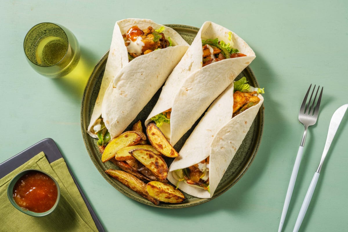 Mango Chutney Curried Chicken Wraps