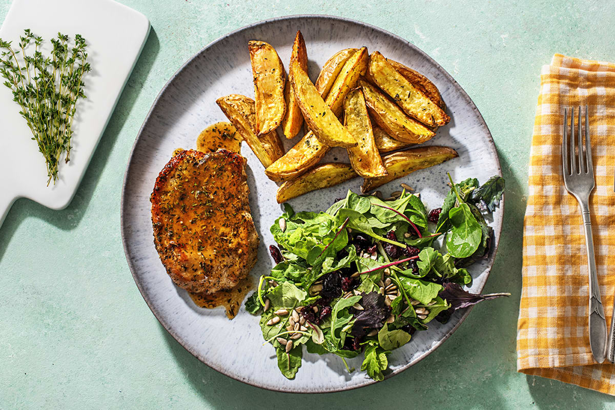 Maple and Mustard-Glazed Pork Chops