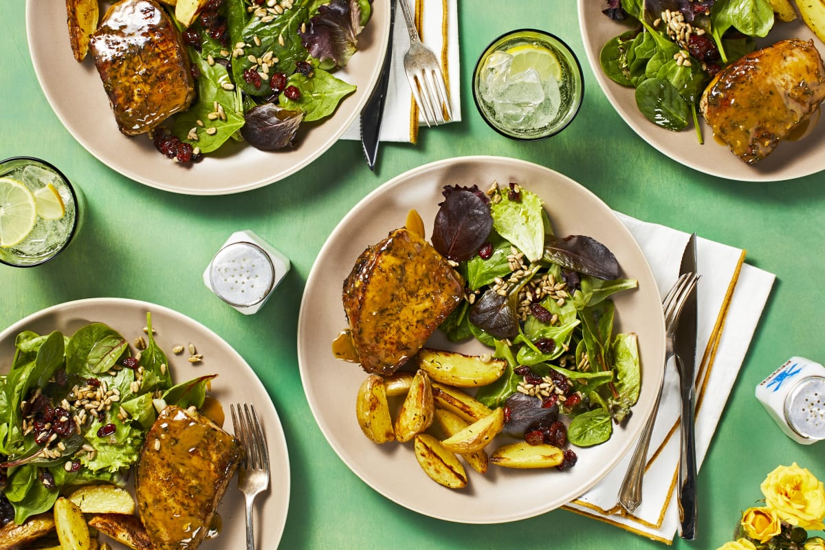 Maple And Mustard Glazed Pork Chops