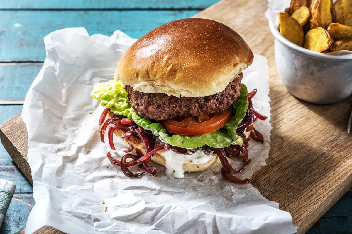 Marokkanischer Rindfleisch-Burger