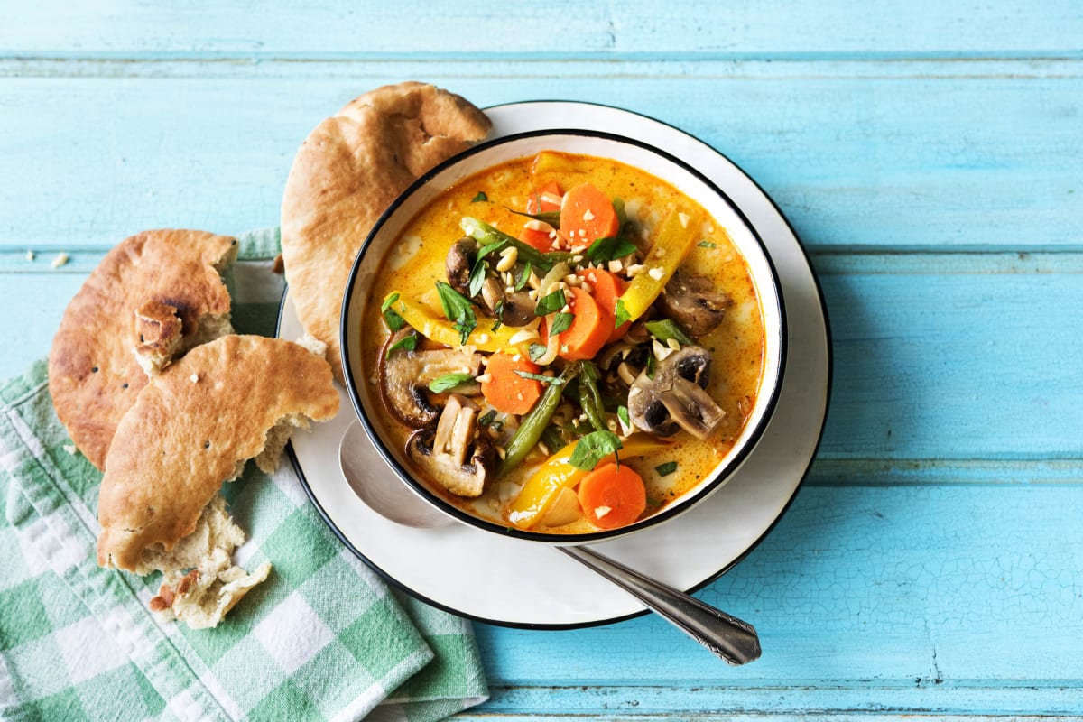 Massaman-Curry mit Ofengemüse
