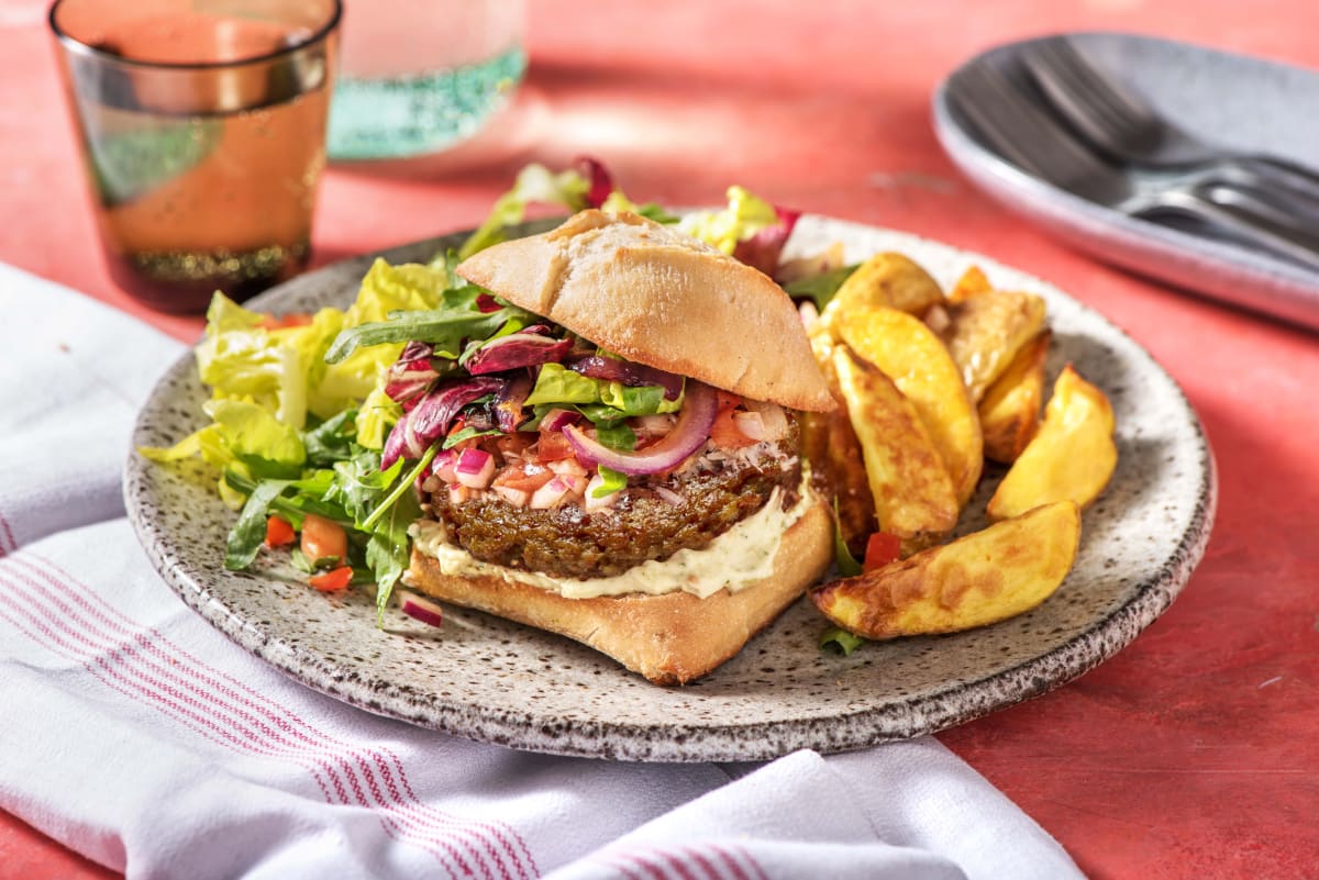 Burger van de Vegetarische Slager op Italiaanse wijze