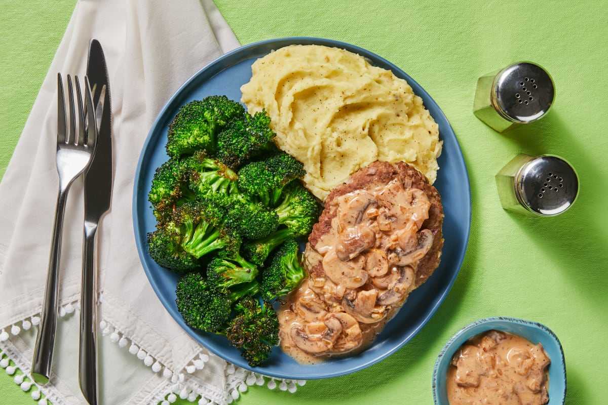 Meatloaves with Creamy Mushroom Sauce