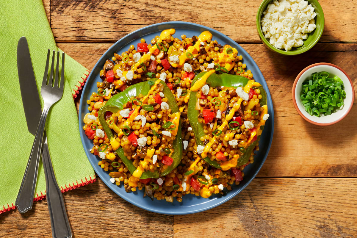 Tunisian Mushroom Stuffed Peppers