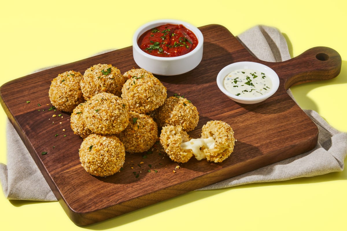 Melty Mozzarella–Stuffed Arancini Board