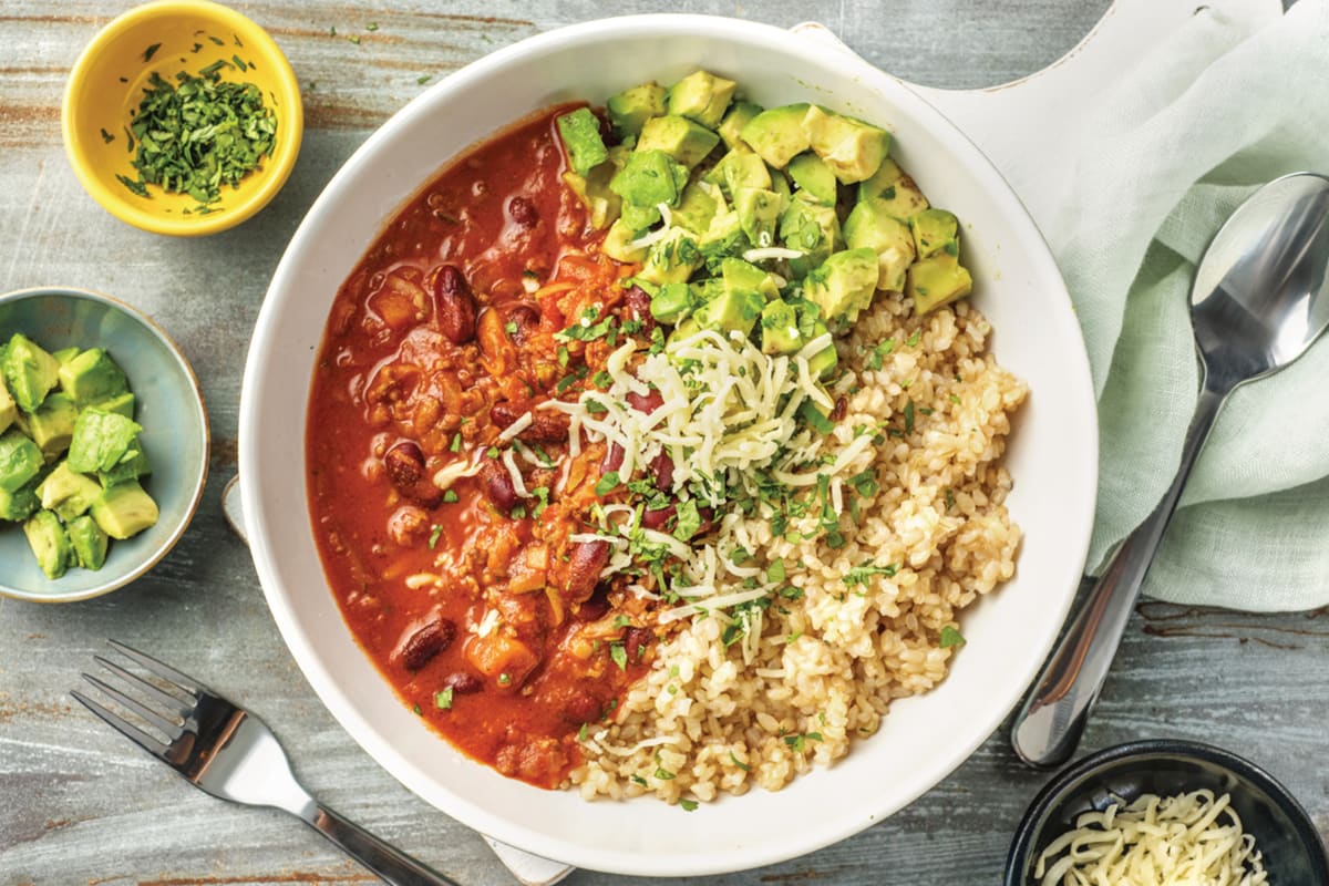 Mexican Bean and Brown Rice Bowl