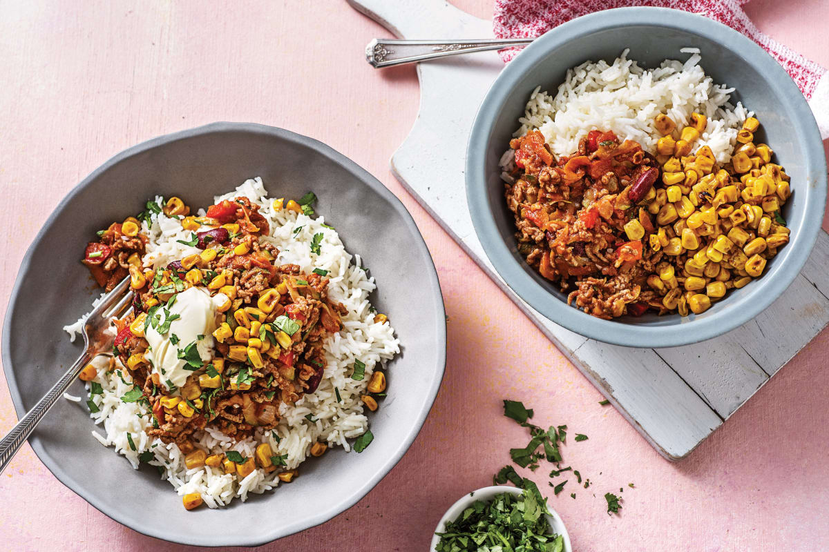 Mexican Beef & Bean Rice Bowl