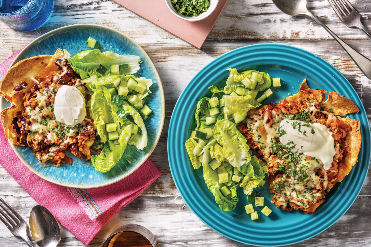 Cheesy Mexican Beef Tortilla Bake