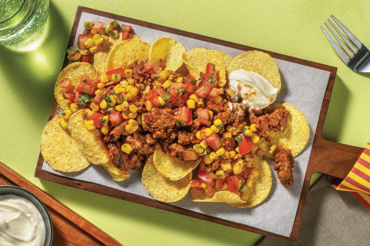 Quick Mexican Beef Loaded Nachos