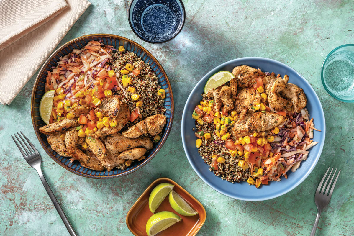 Mexican Chicken & Garlic Quinoa Bowl