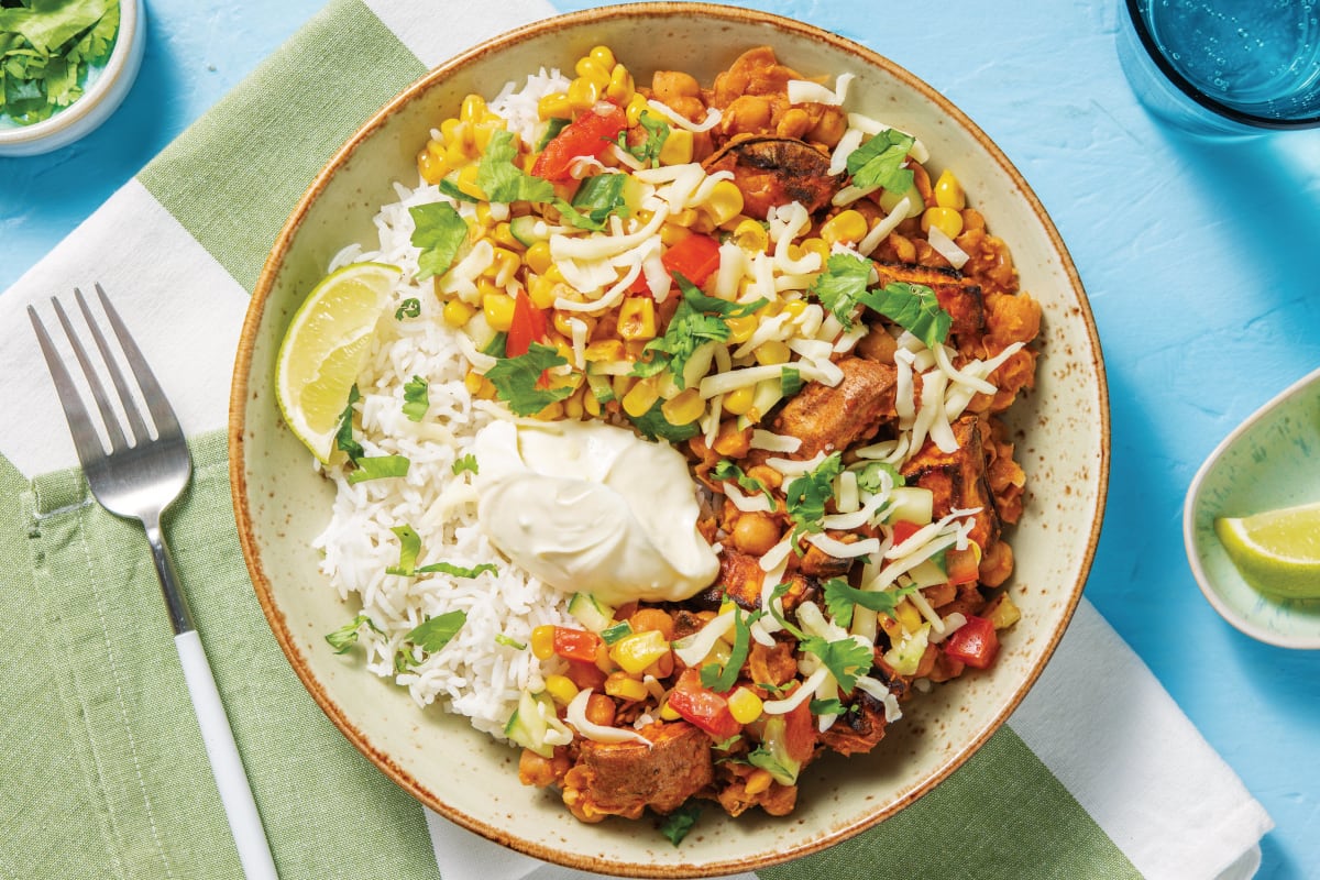 Mexican Chickpea Rice Bowl