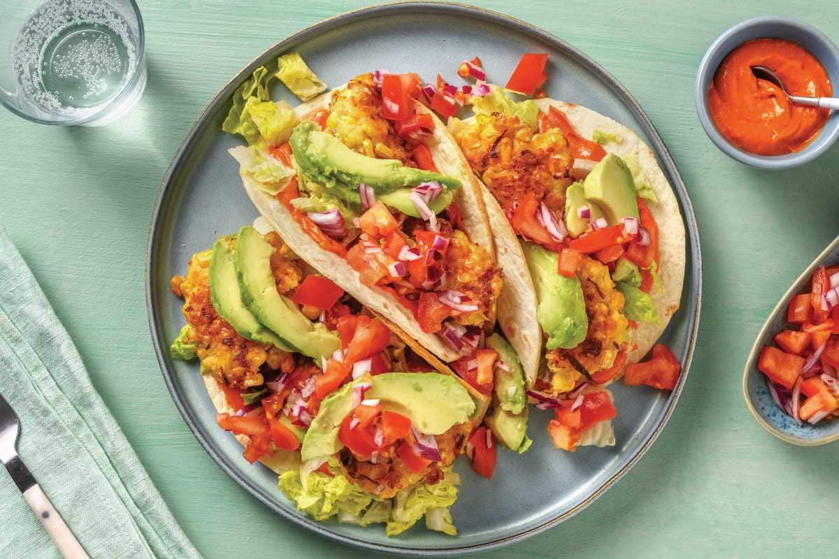 Mexican Corn Fritter Tacos