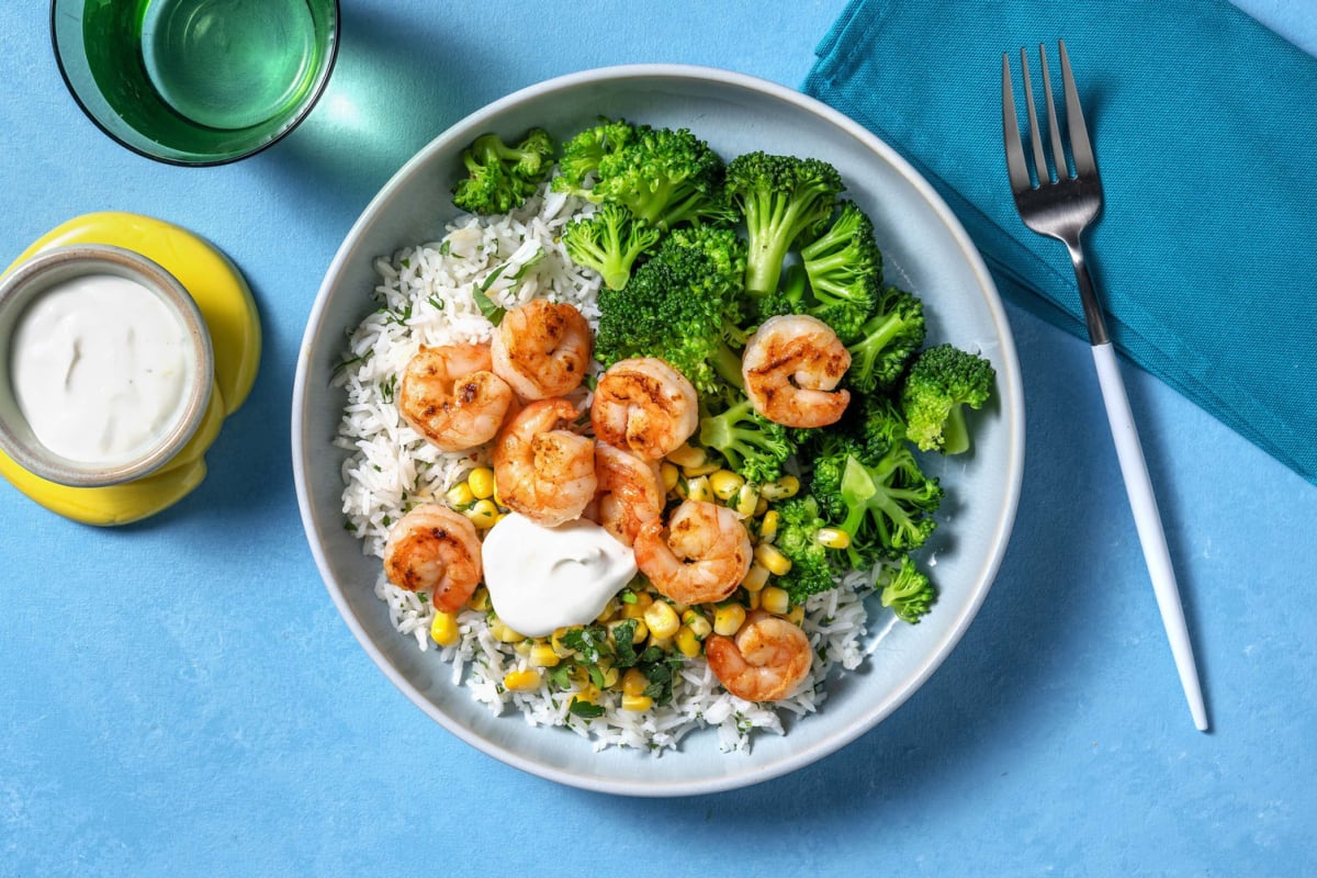 Mexican Garlic Shrimp Bowl