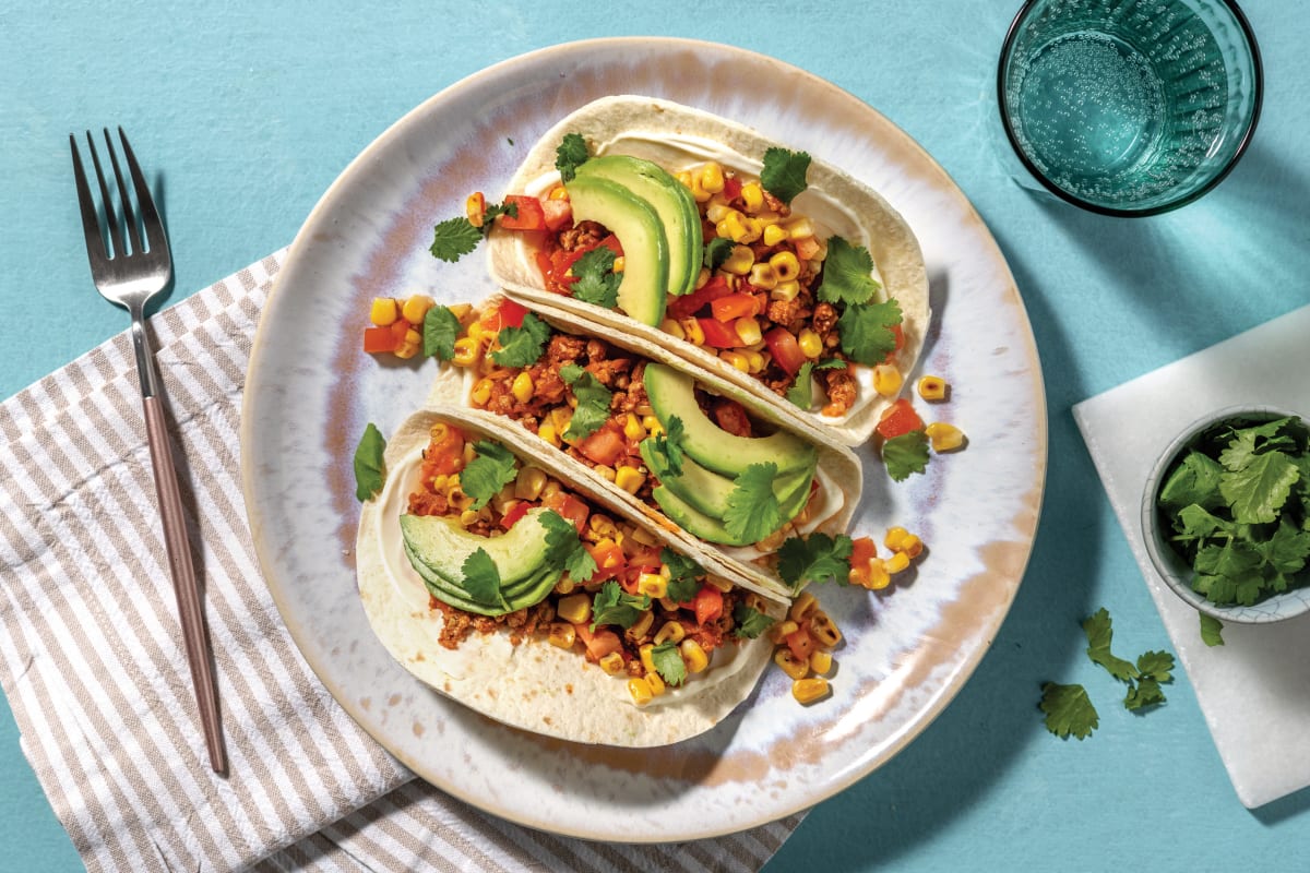 Quick Mexican Pork & Avocado Tacos