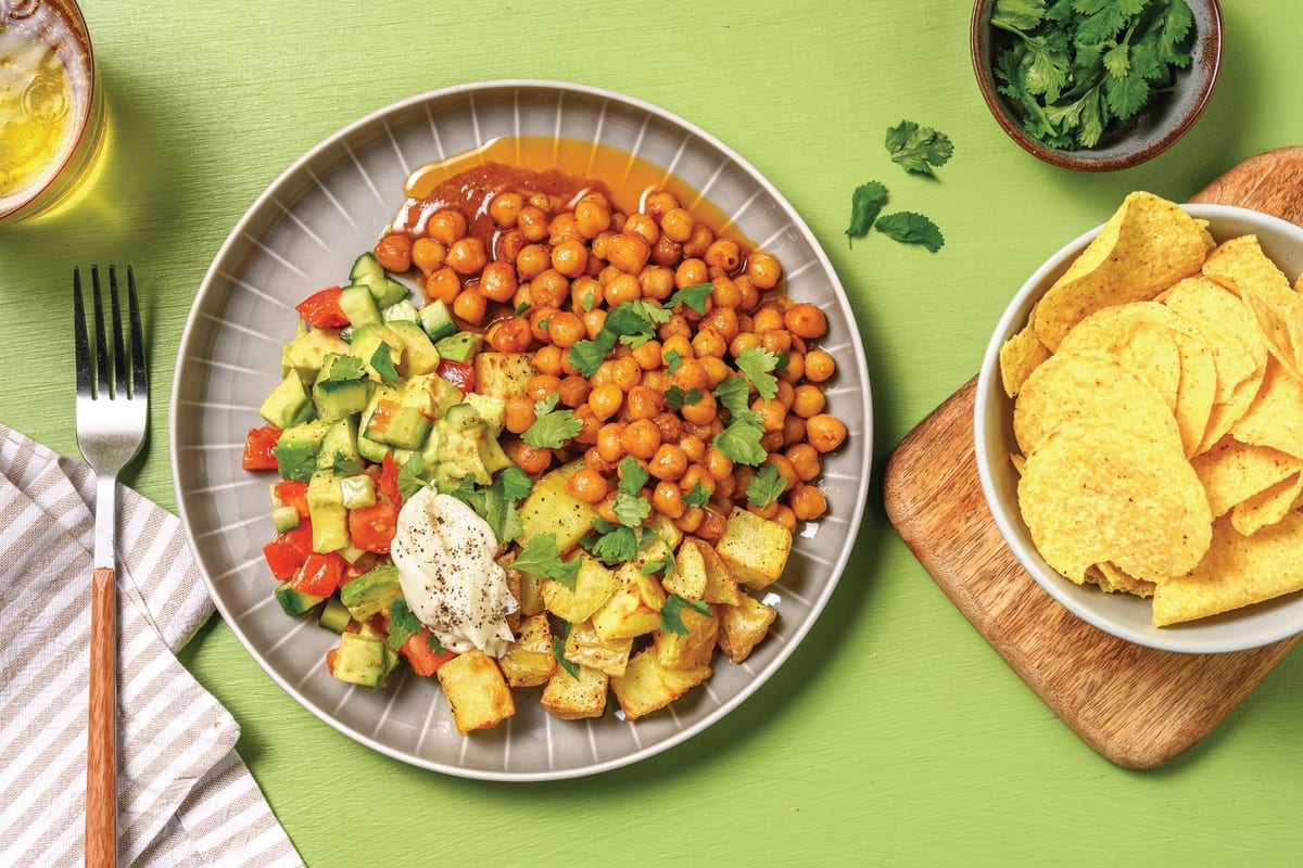 Mexican-Spiced Chickpea & Roast Potato Bowl