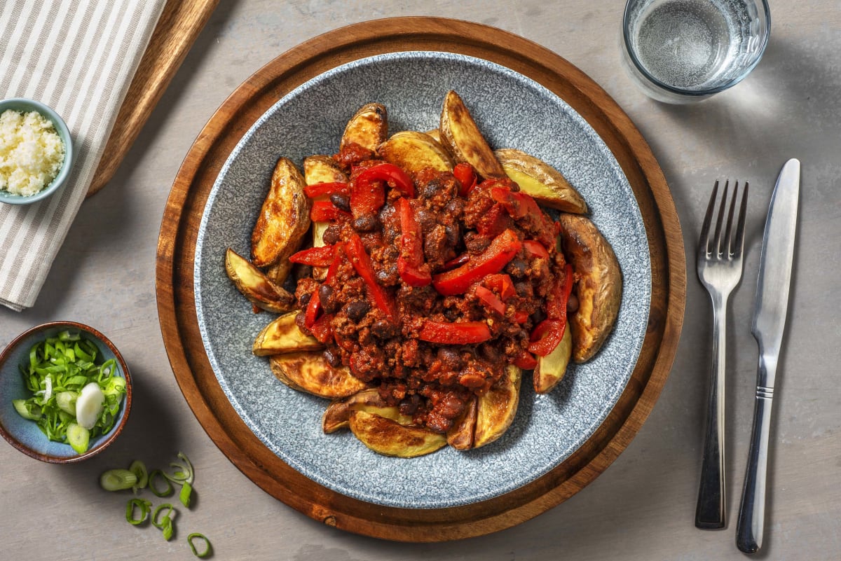 Mexican Style Beef Loaded Wedges