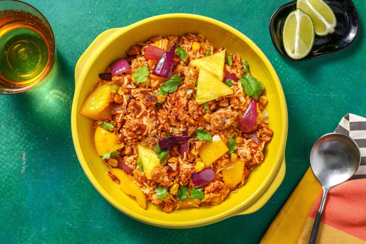 Mexican-Style Pork and Pineapple Rice