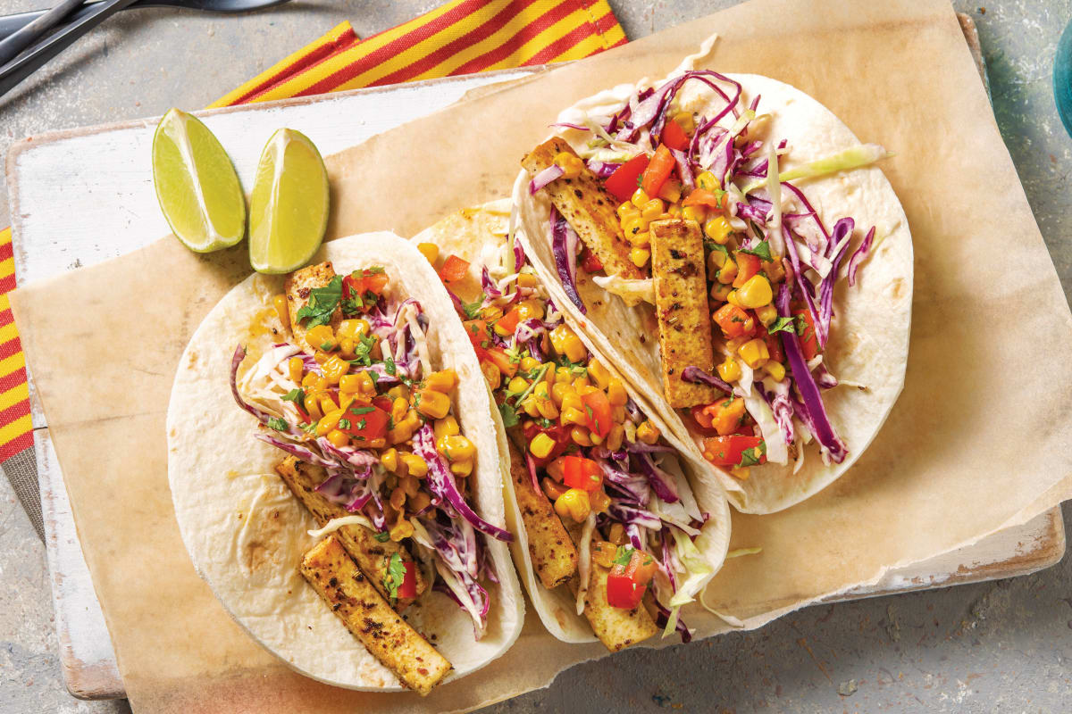 Mexican-Style Tofu & Charred Corn Tacos