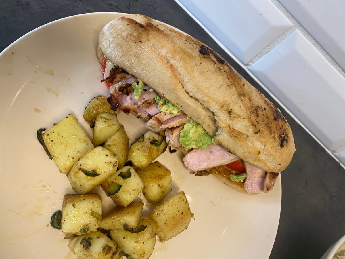 Mexican pork sandwich