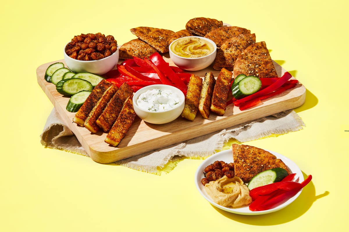 Mezze-Style Grilling Cheese & Pita Board