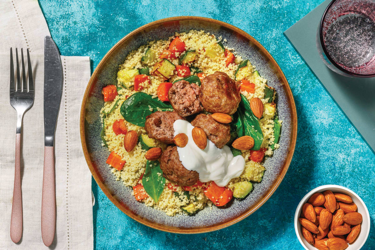 Quick Middle Eastern Beef & Currant Meatballs Recipe HelloFresh