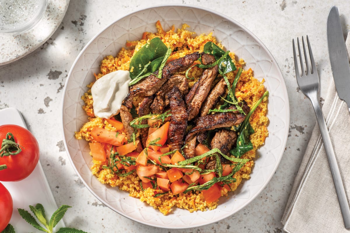 Quick Middle Eastern Beef & Tahini