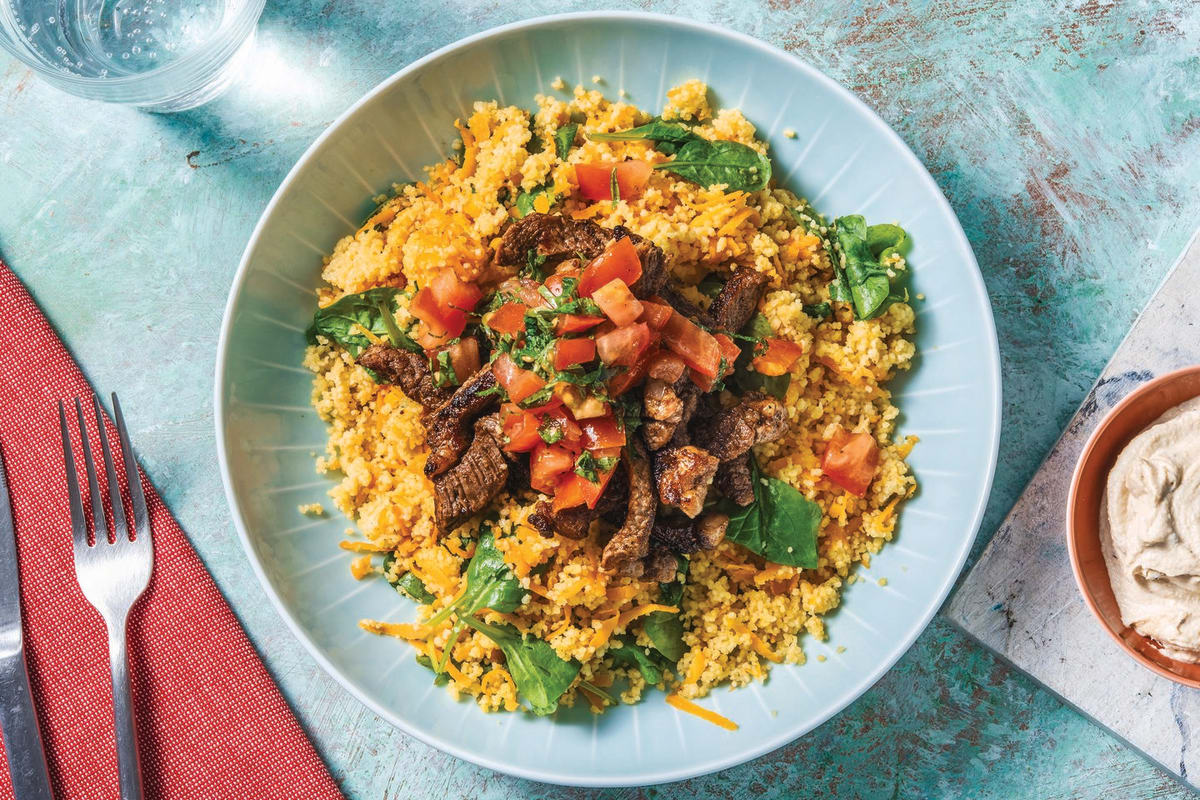 Middle Eastern Beef & Carrot Couscous