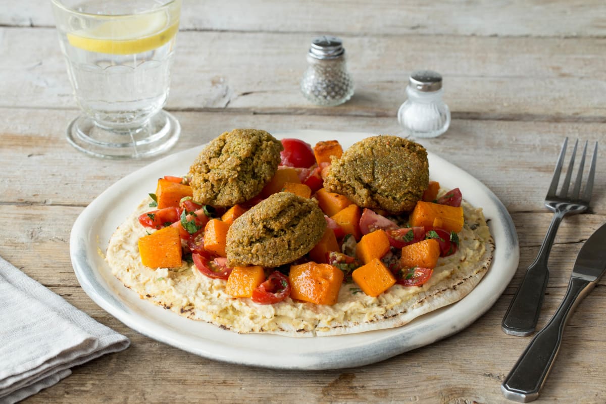 Middle Eastern Falafel Mezze Plate