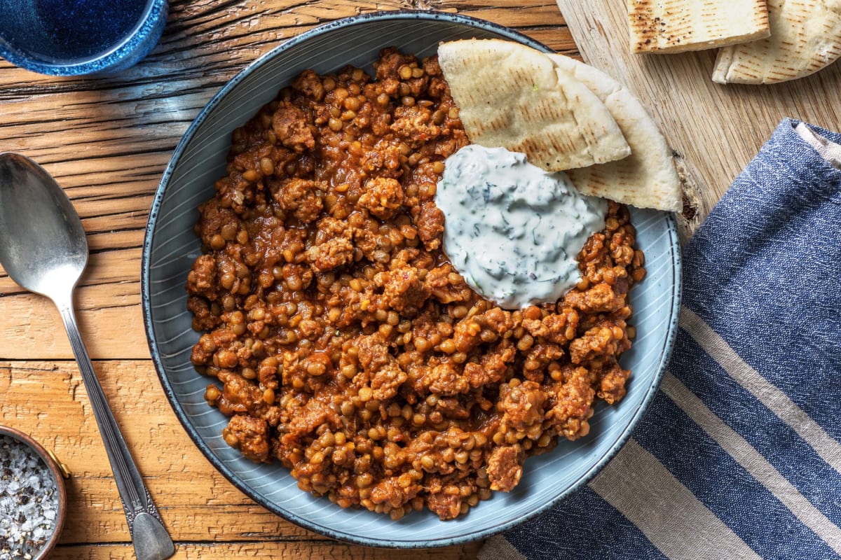 Ragoût agneau-lentilles à la moyen-orientale