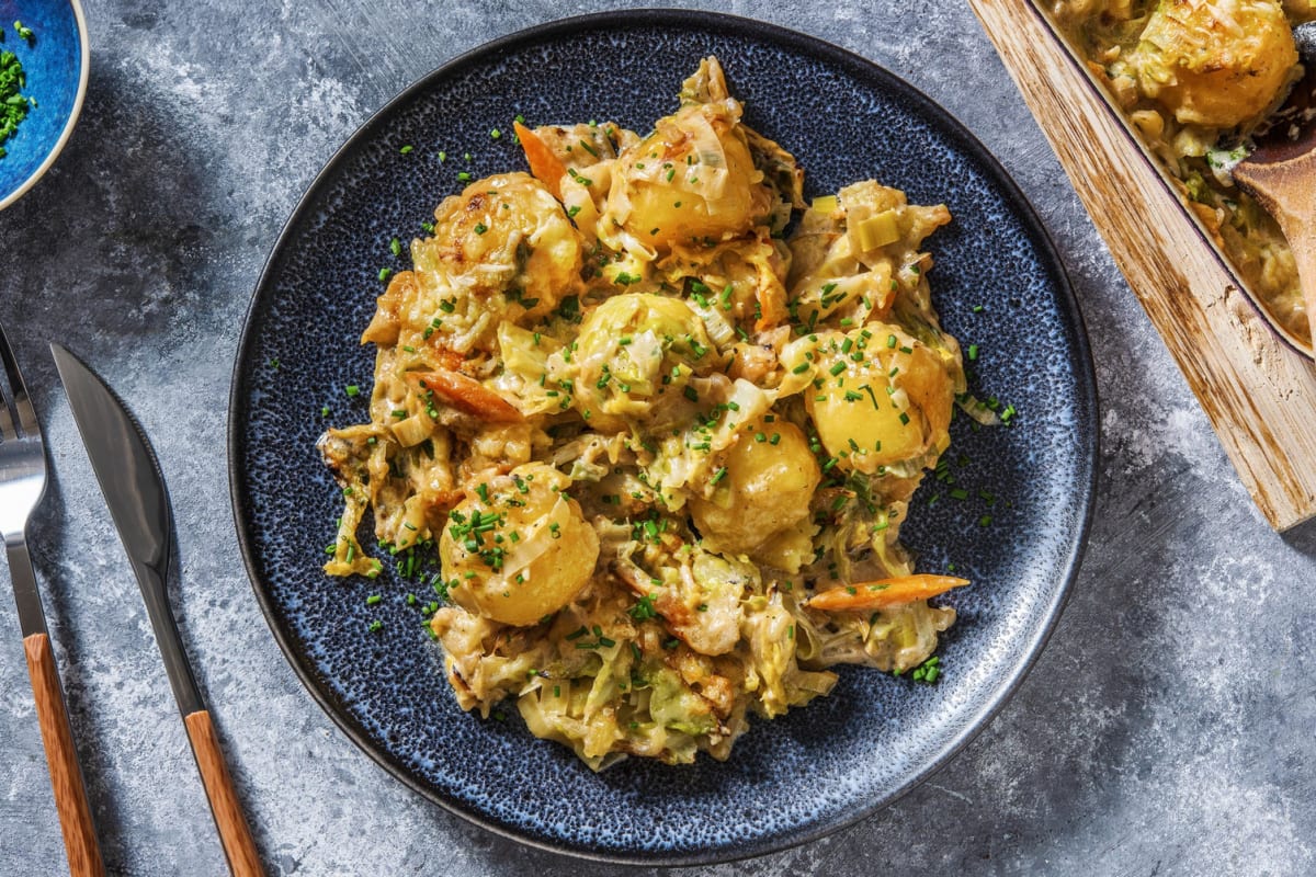 Mini-Knödel-Auflauf mit Wirsing