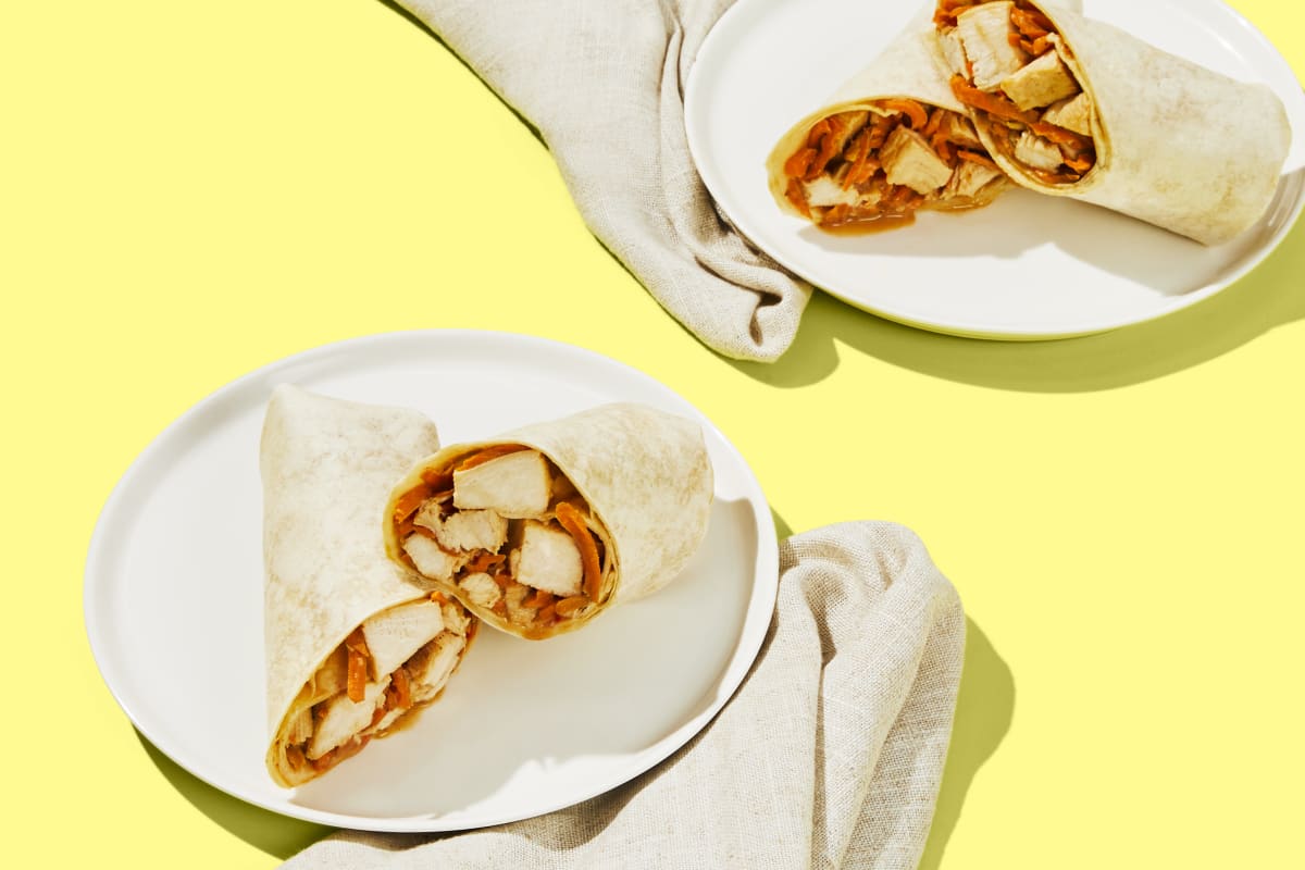 Miso Chili Chicken Wraps