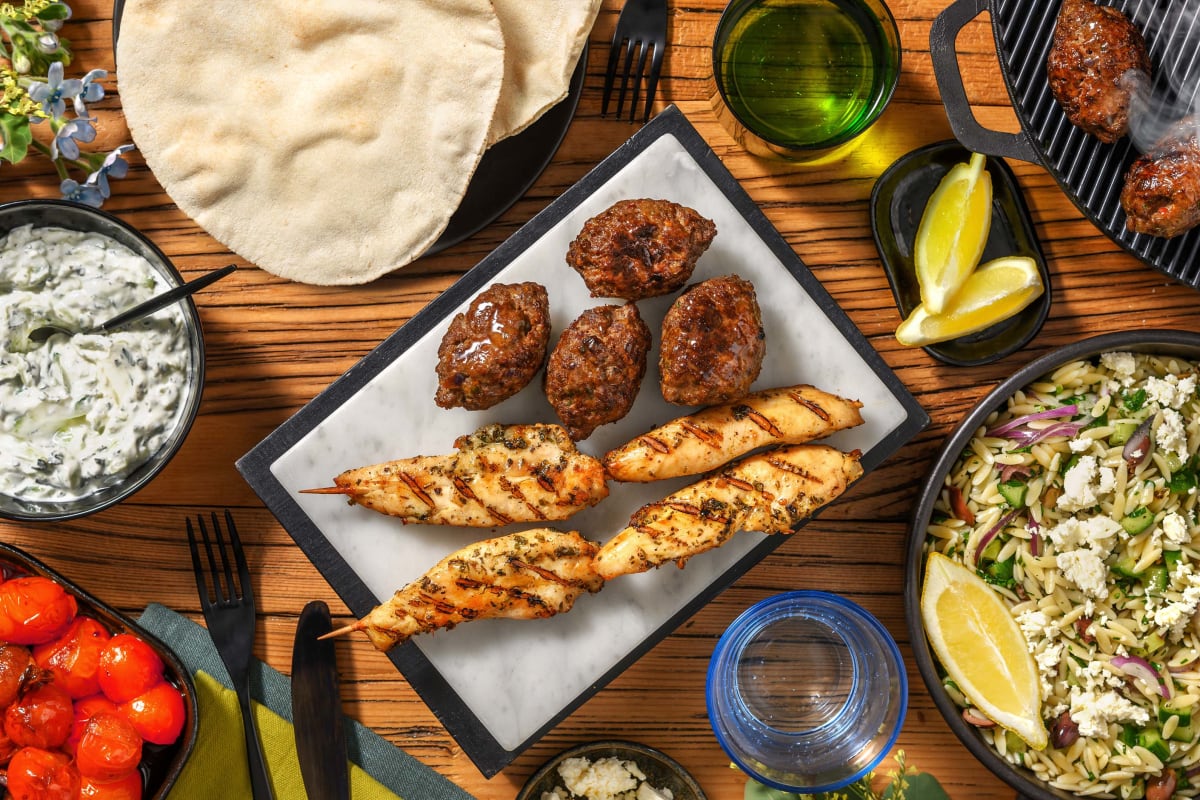 Mixed grill met souvlaki en köfte