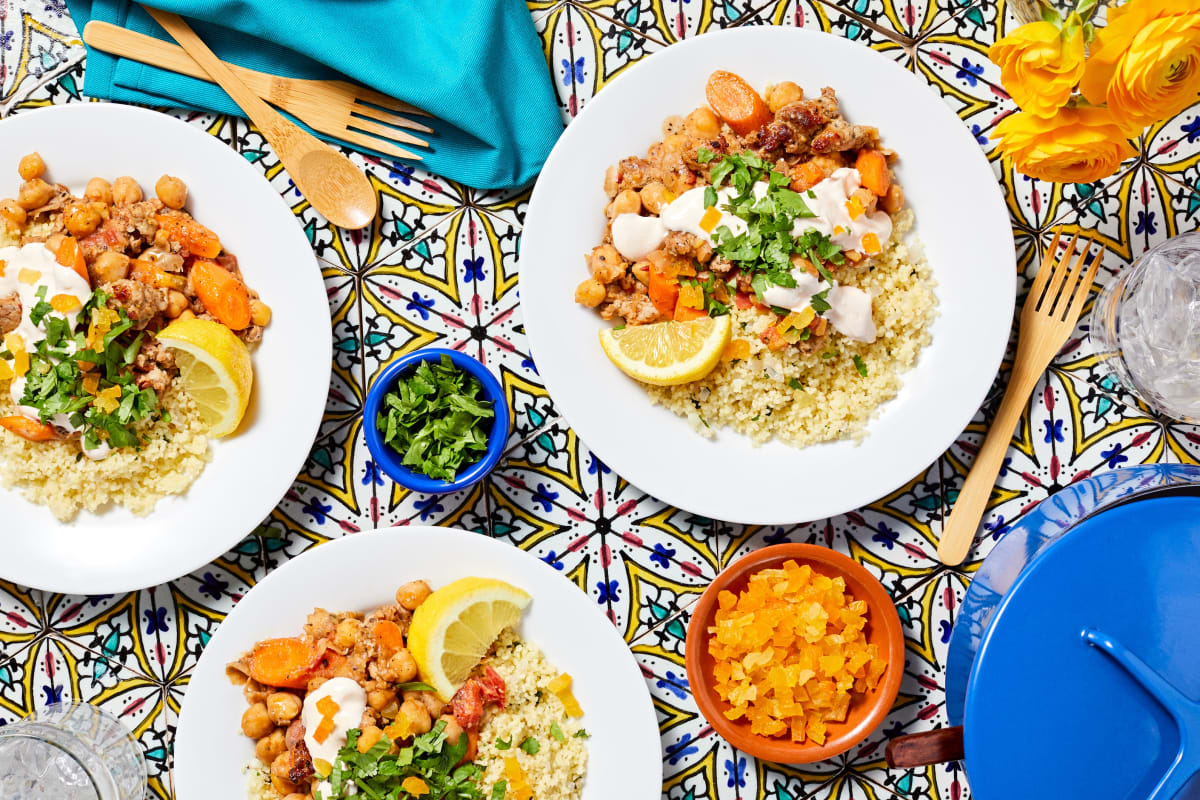 Moroccan Chicken Sausage Tagine