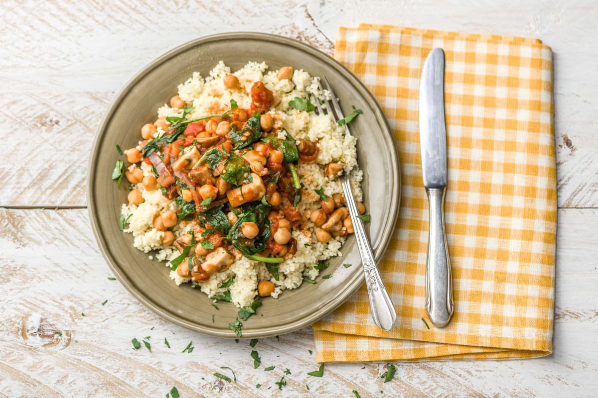 Moroccan Chickpea and Green Raisin Tagine