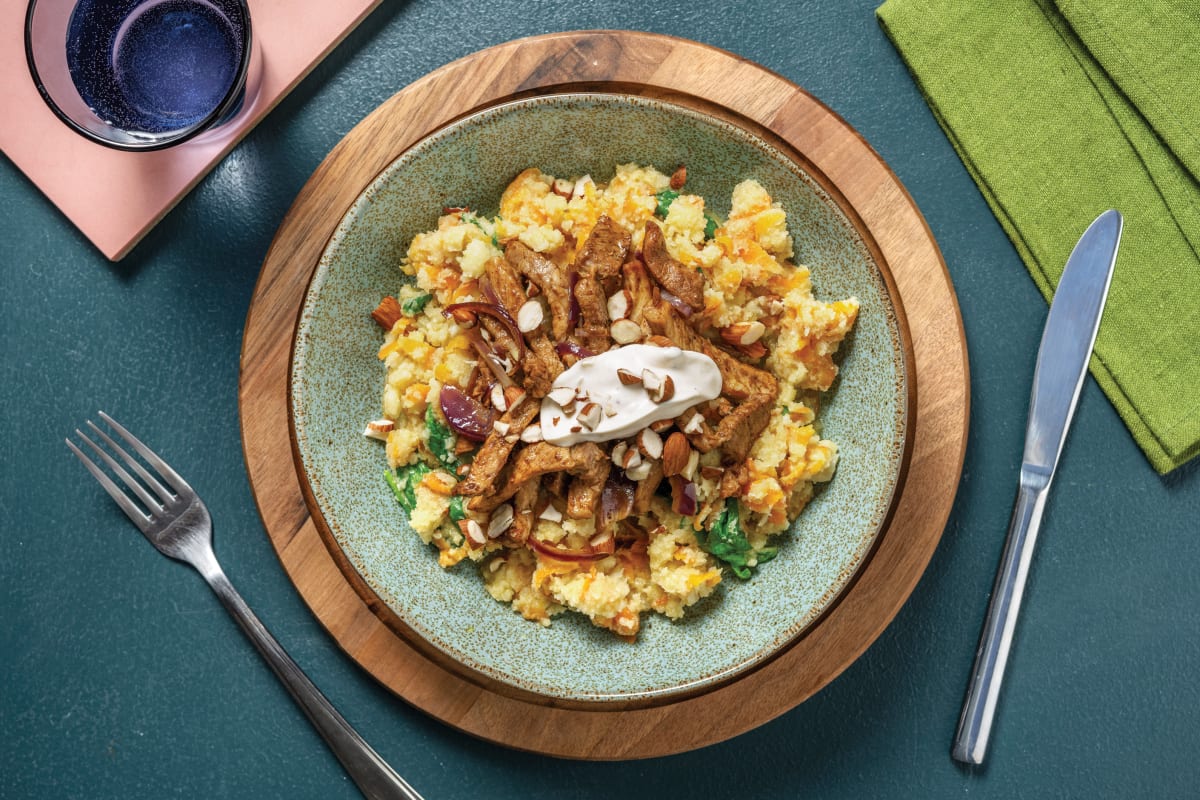 Moroccan-Spiced Pork & Carrot-Cauli Rice