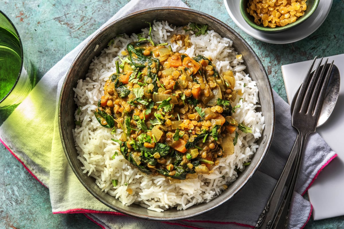 Mulligatawny aux lentilles et aux légumes