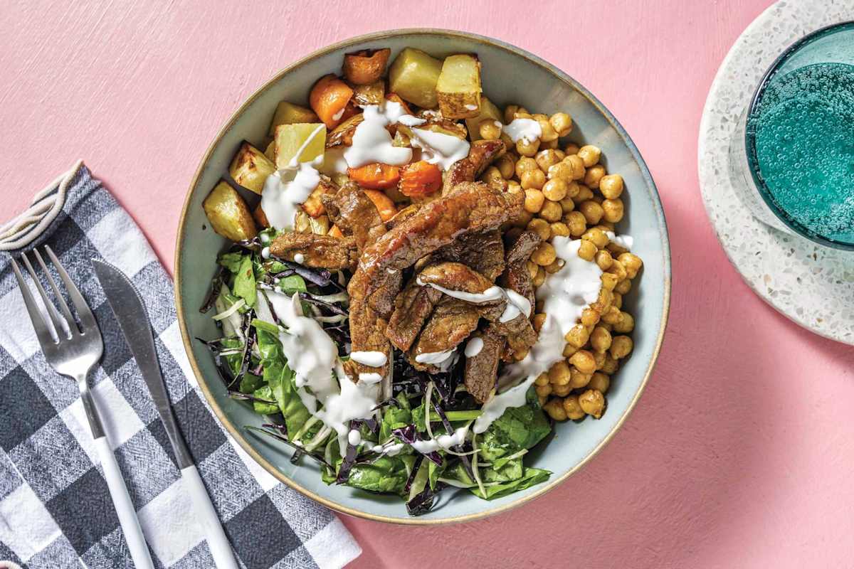 Mumbai Beef & Spiced Chickpea Buddha Bowl